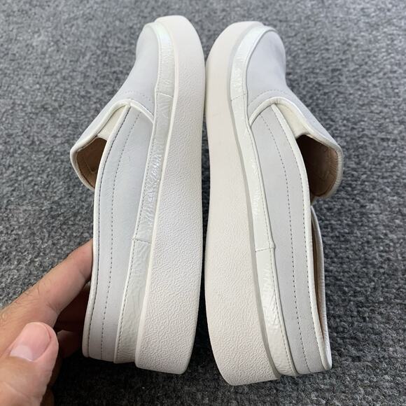 Vionic Shoes Women 5 Effortless Slip On Mules Gray White Leather Comfort Low Top - Picture 6 of 11